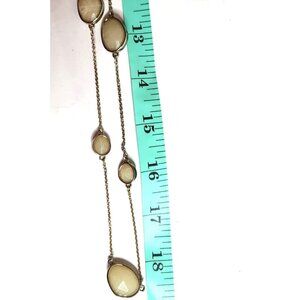 Necklace Banana Republic Gold-Tone Beige Resin Stones neutral womens jewelry